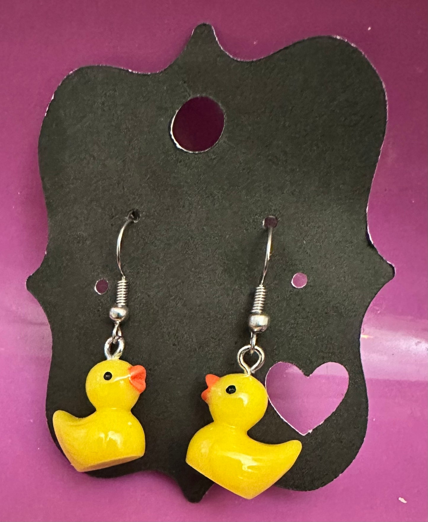 Rubber duck earrings